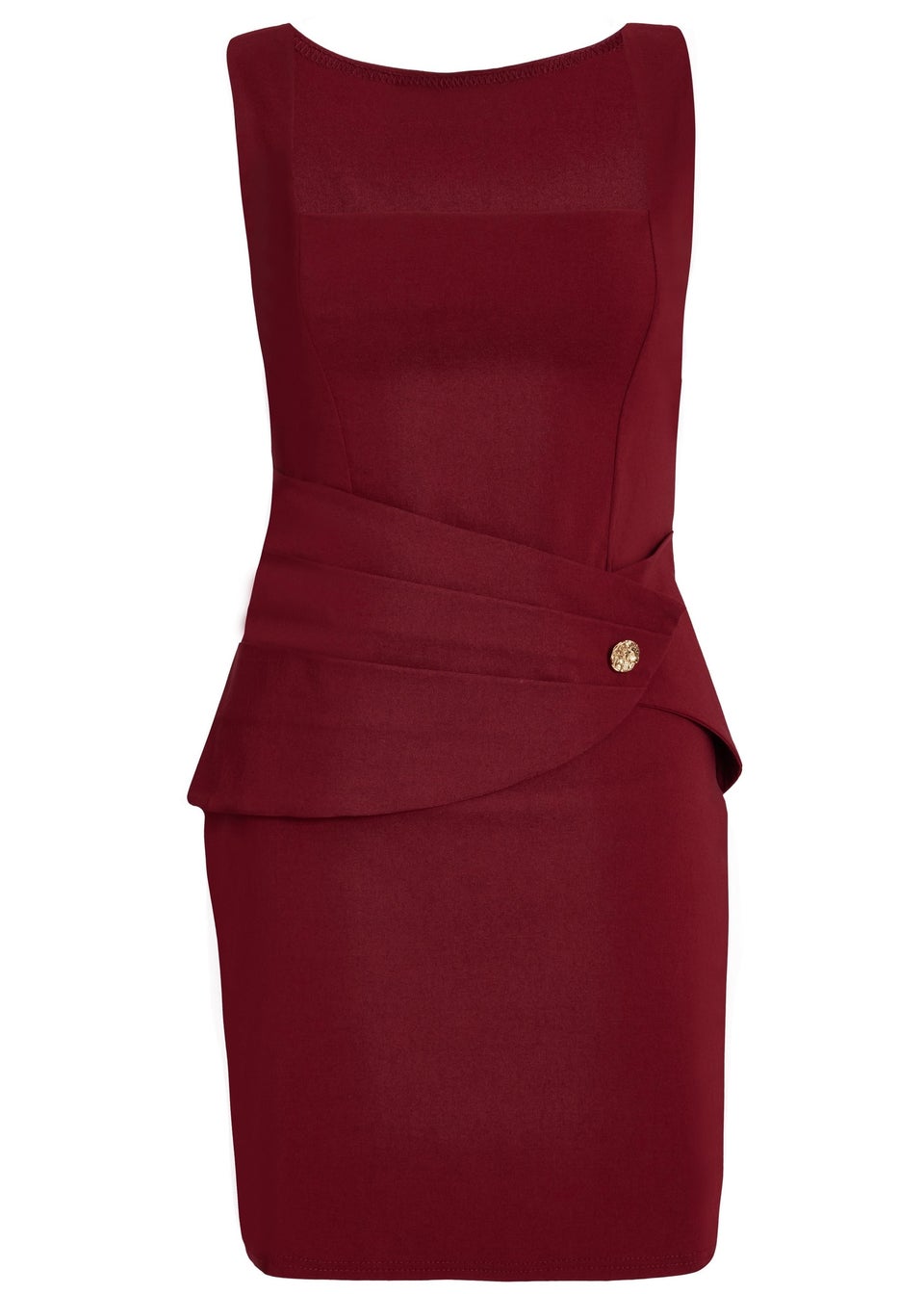 Quiz Red Square Neck Mini Dress