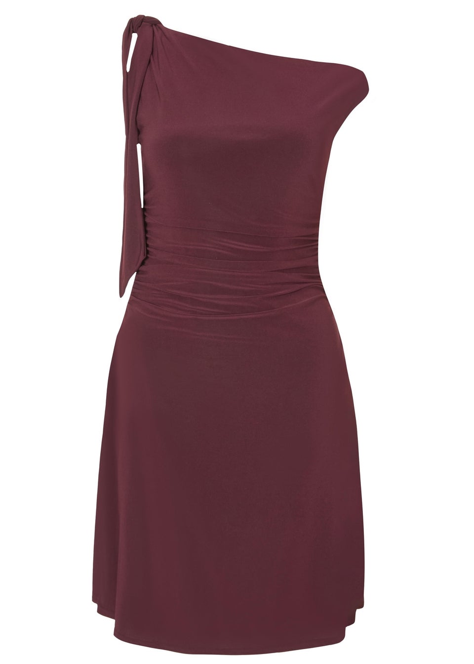 Quiz Purple Tie Shoulder Mini Dress