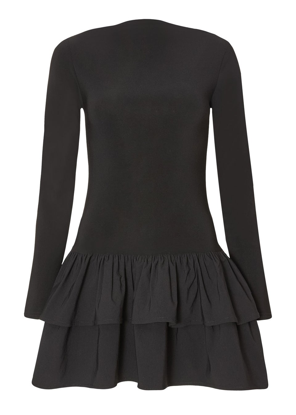 Quiz Black Frill Mini Dress