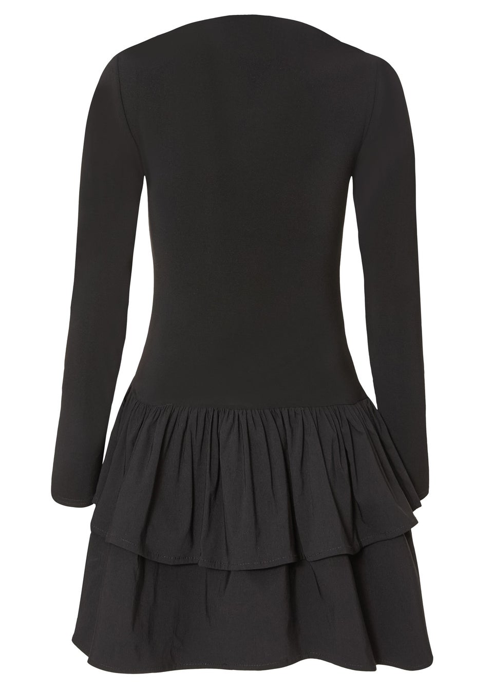 Quiz Black Frill Mini Dress