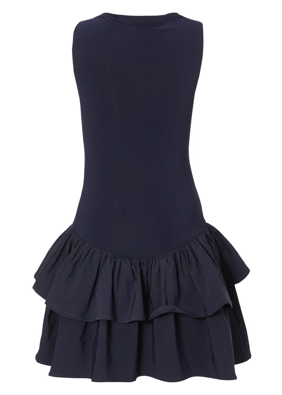 Quiz Navy Ruffle Hem Mini Dress