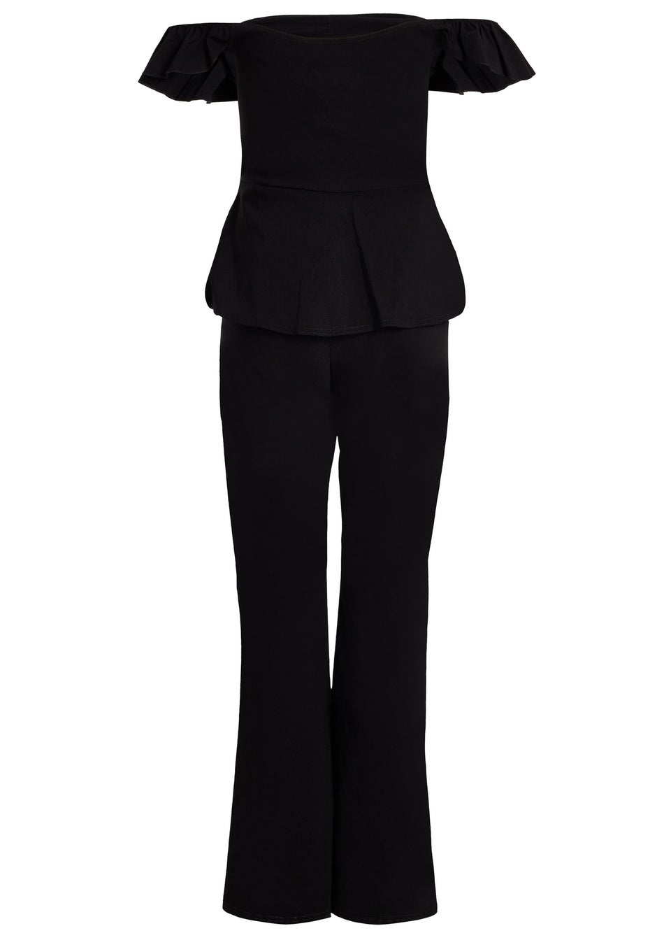 Quiz Black Frill Sleeve Jumpsuit