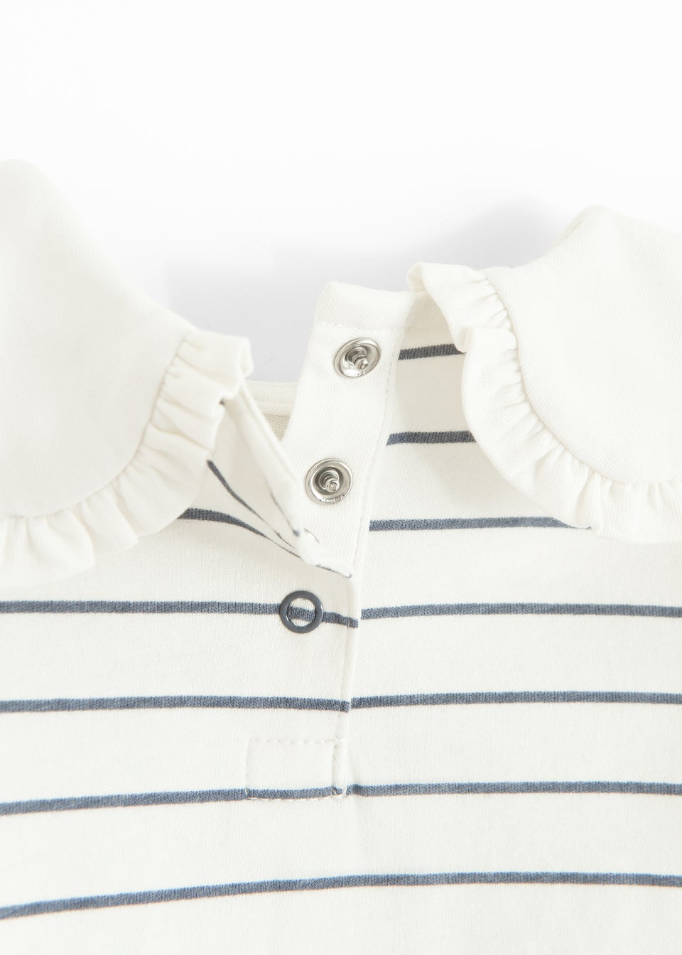 Cool Club White Long Sleeve Printed Over-Sized Collar Top (3-24 mnths)