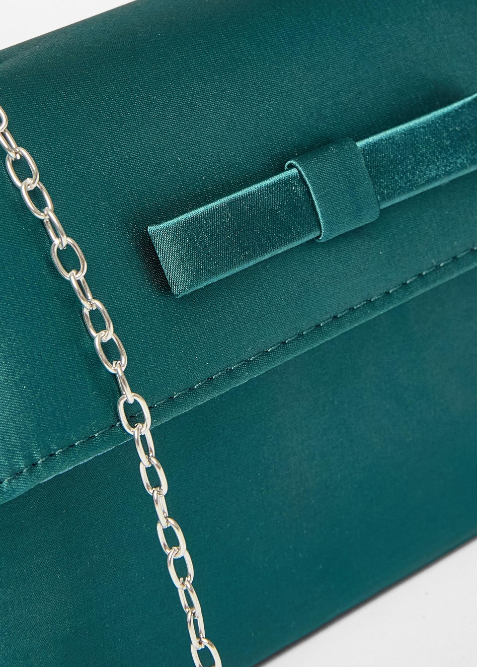 Quiz Green Bow Trim Top Handle Bag
