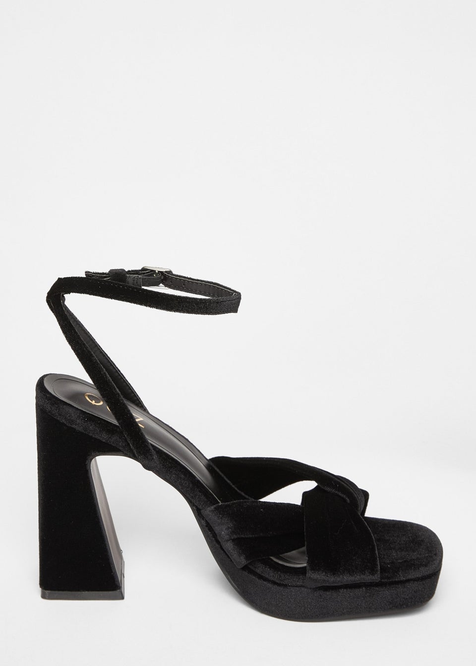 Quiz Black Bow Platform Heels