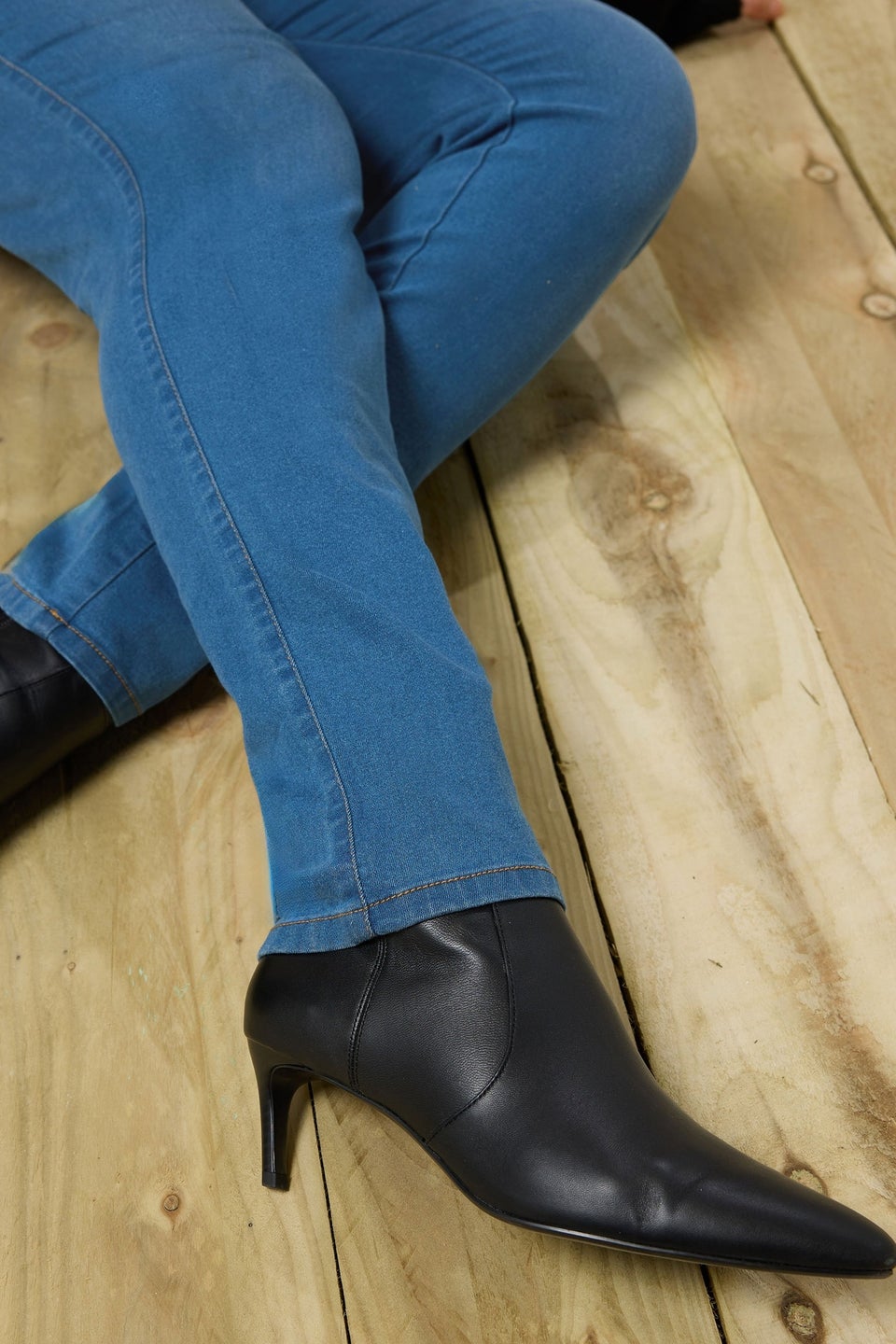 Evans Curve Midwash High Waisted Skinny Jeans