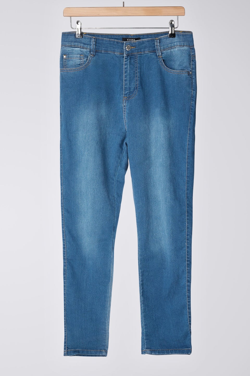 Evans Curve Midwash High Waisted Skinny Jeans