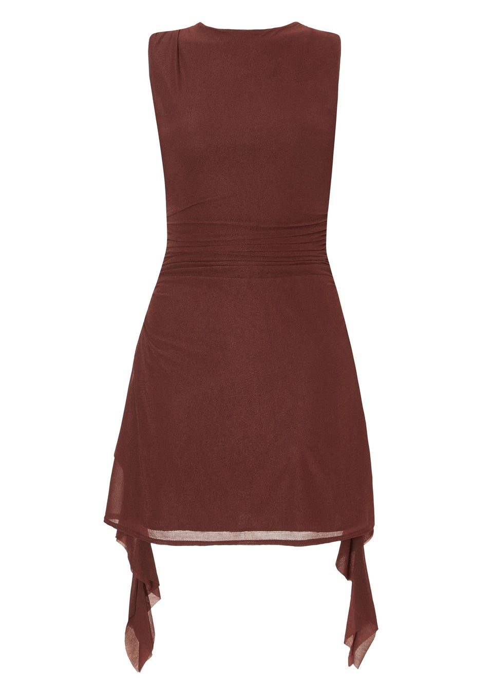 Quiz Brown Frill Mini Dress