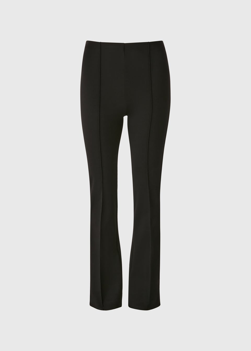 Black Front Seam Flare Leggings