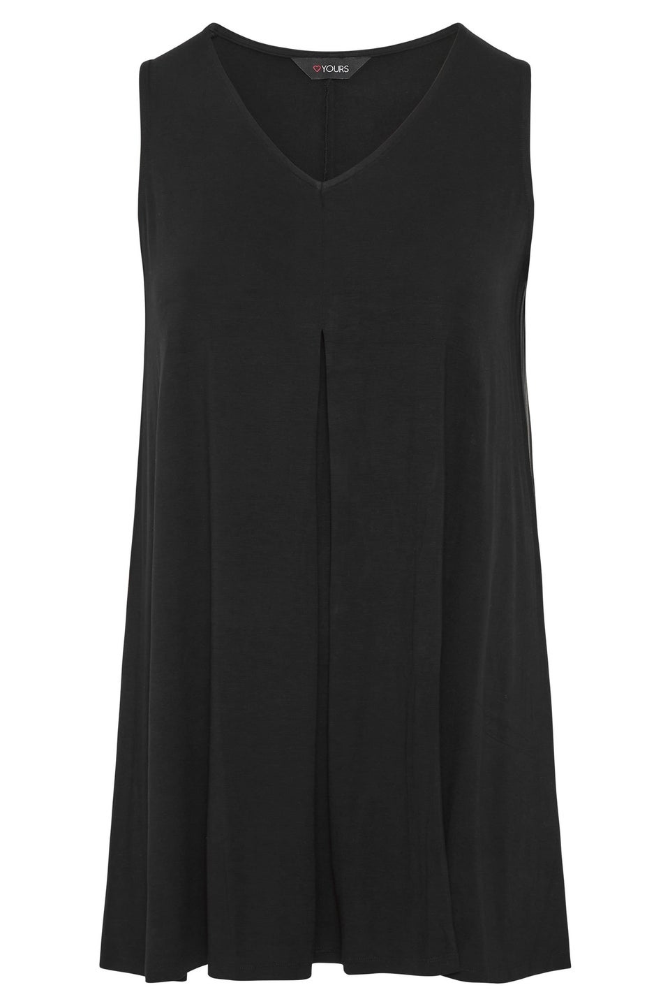 Yours Curve Black Swing Vest Top