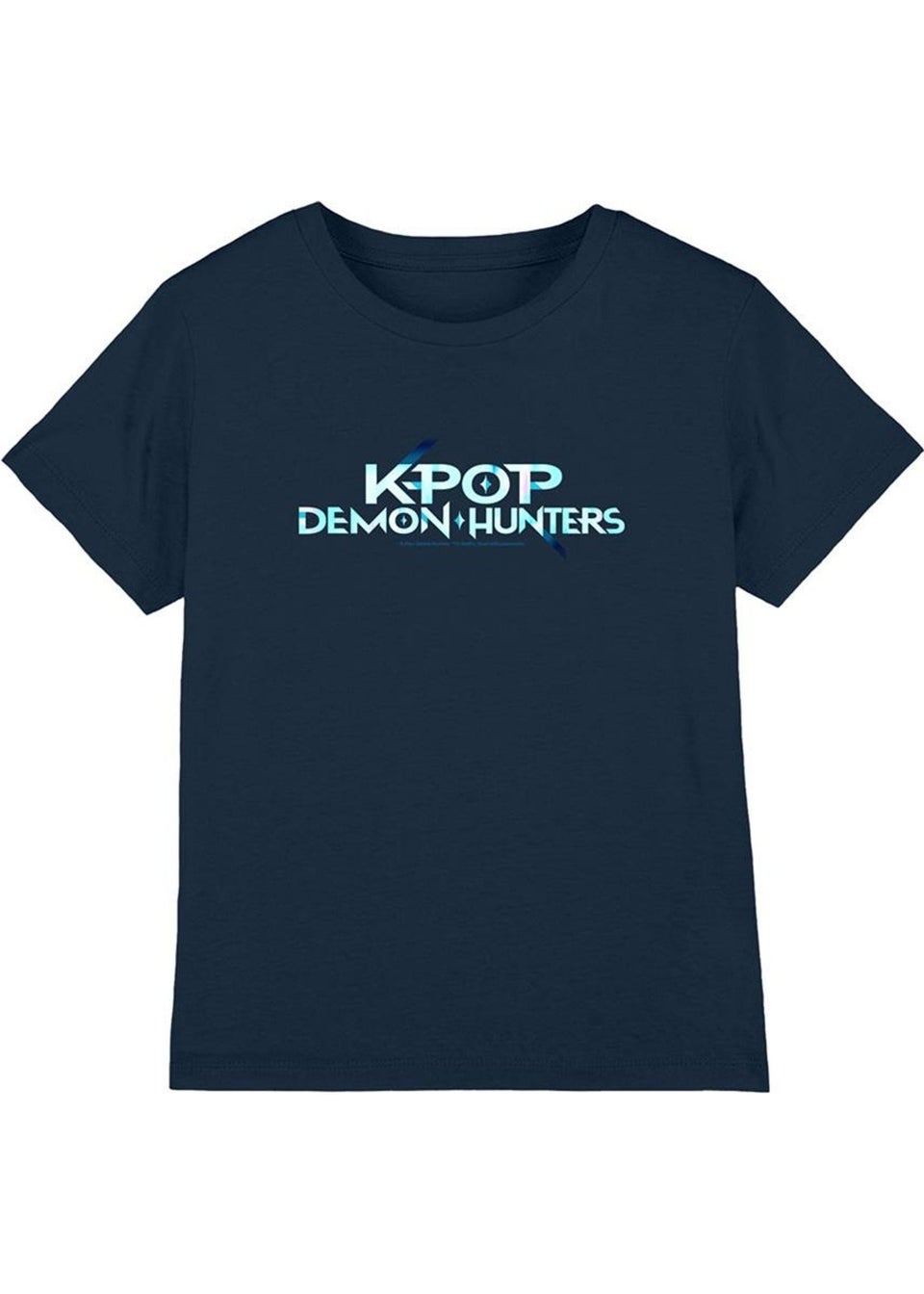K-Pop Demon Hunters Kids Navy Logo T-Shirt (3-13yrs)