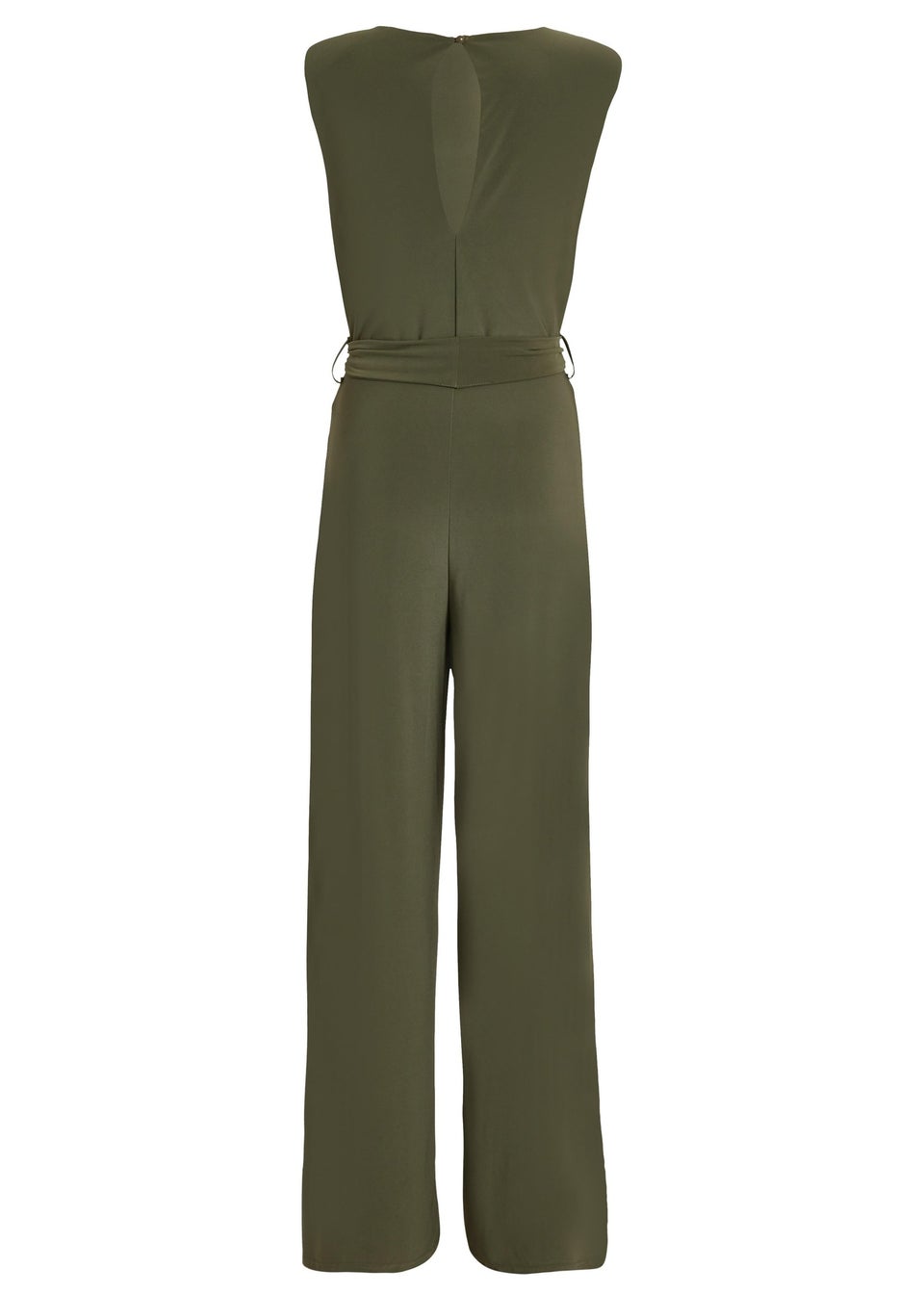 Quiz Khaki Tie Waist Jumpsuit