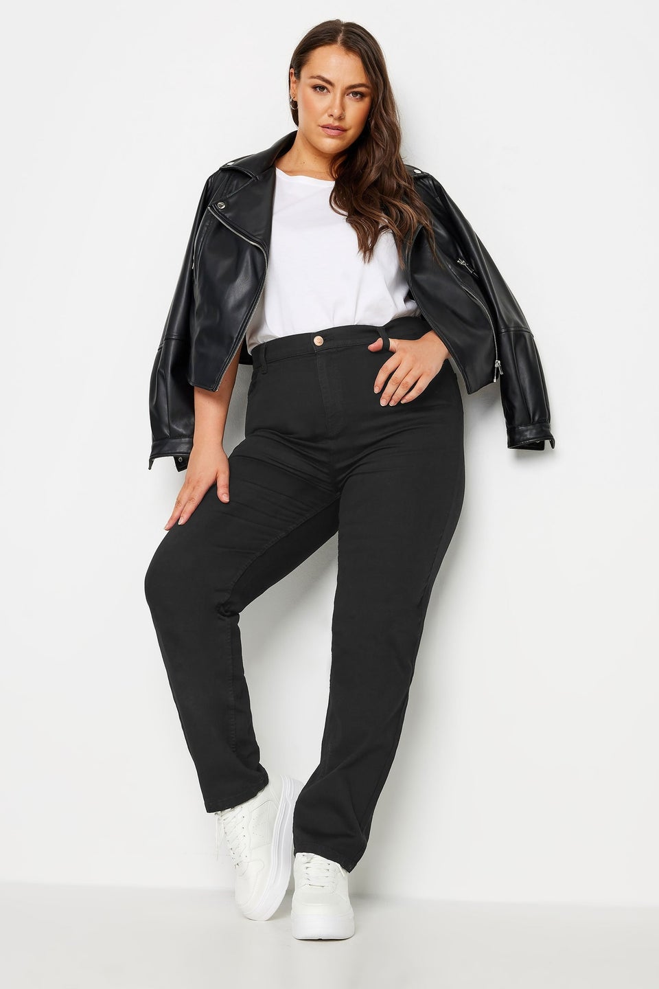 Yours Curve Black Straight Leg Ruby Jeans