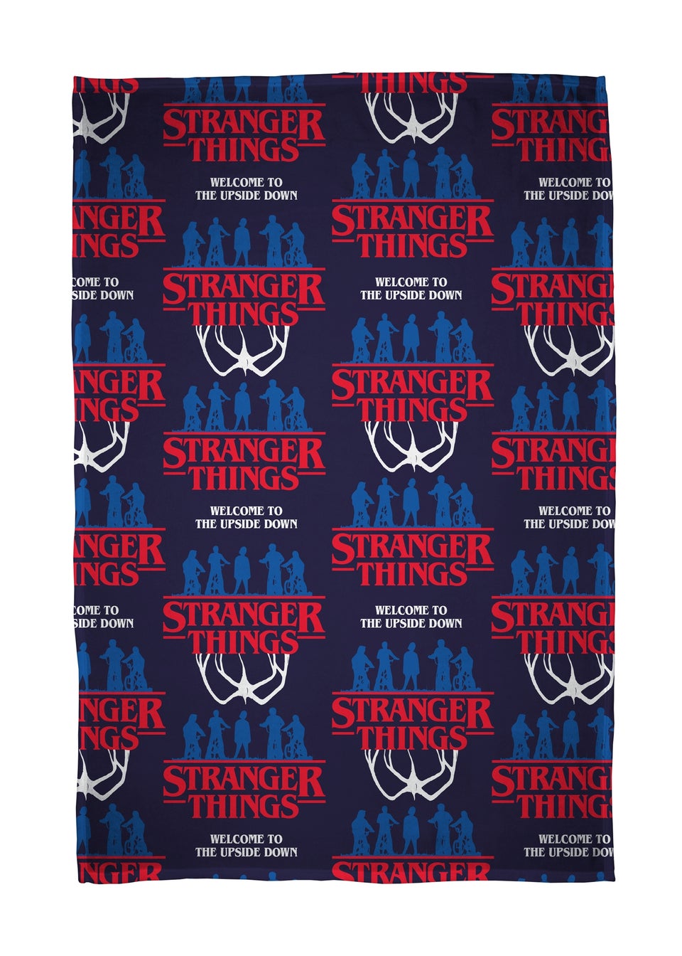 Stranger Things Flames Blue Fleece Blanket