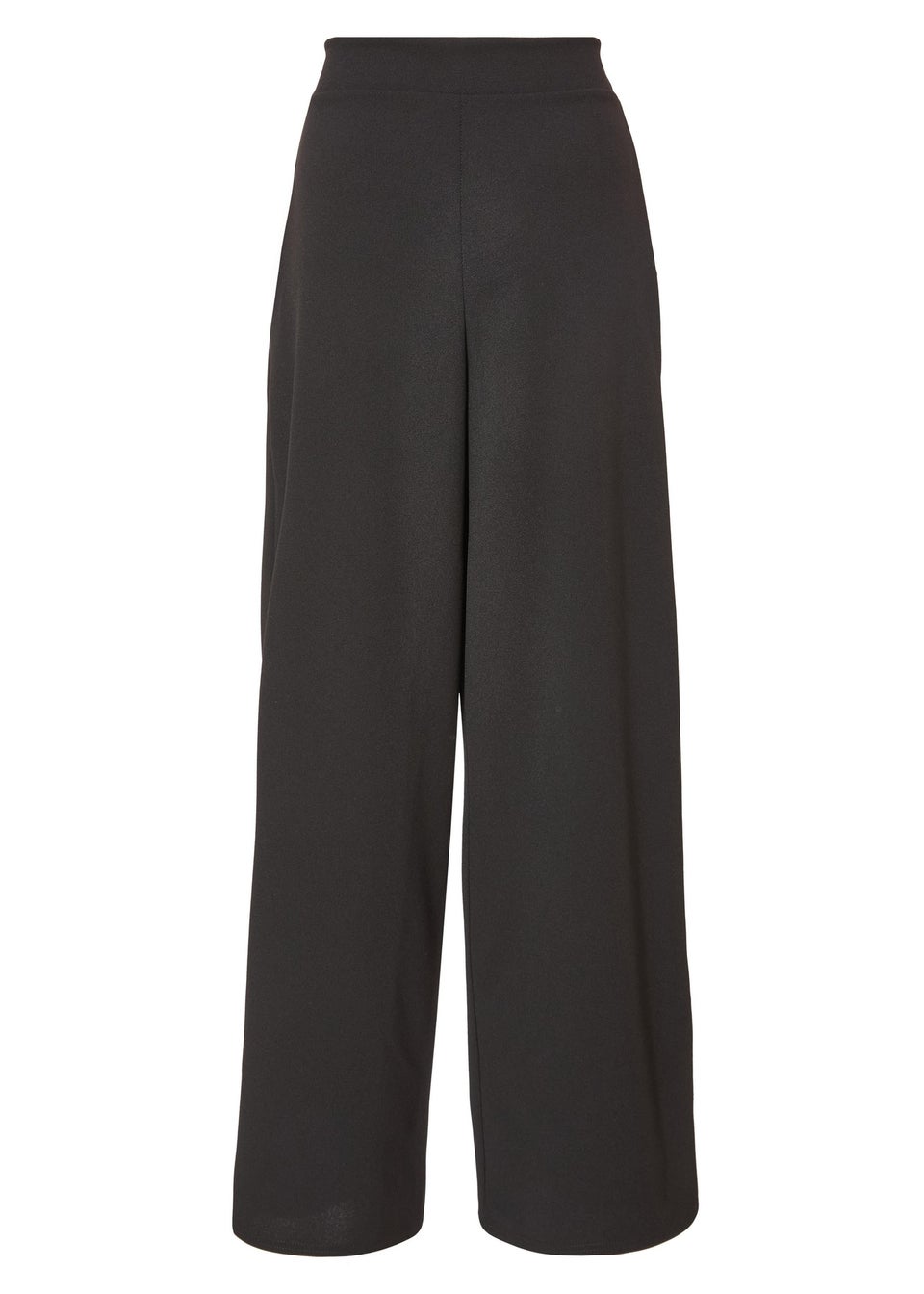 Quiz Black Buckle Front Palazzo Trouser