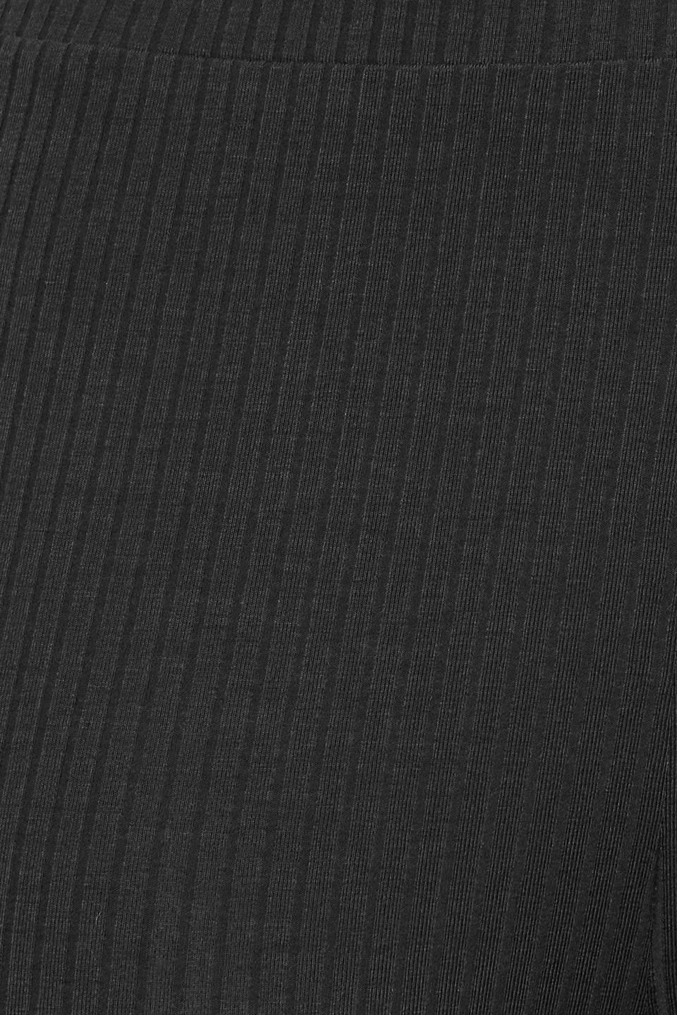Yours Curve Black Ribbed Leggings