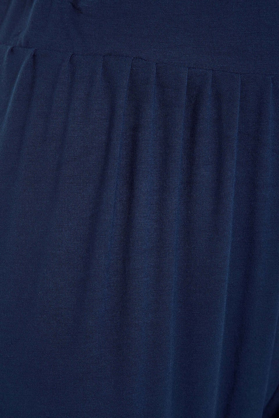 Yours Curve Navy Blue Cropped Jersey Harem Joggers