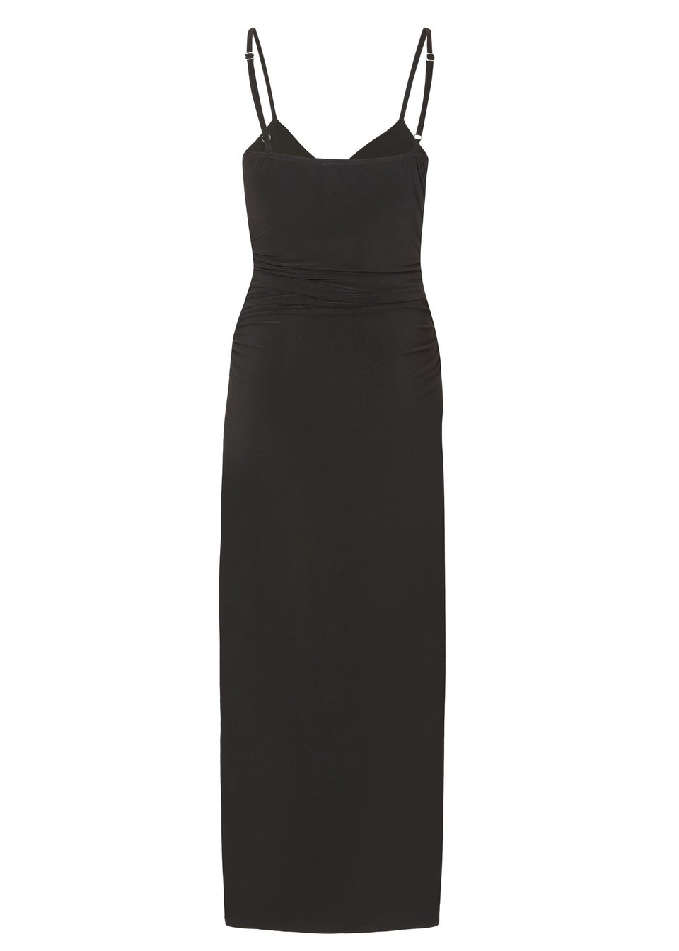 Quiz Black Knot Detail Midaxi Dress