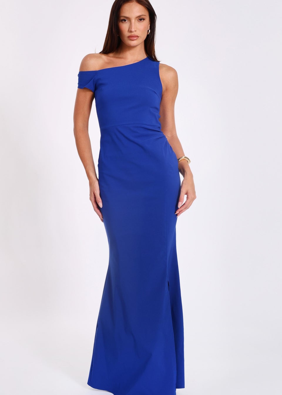 Quiz Blue Asymmetric Maxi Dress