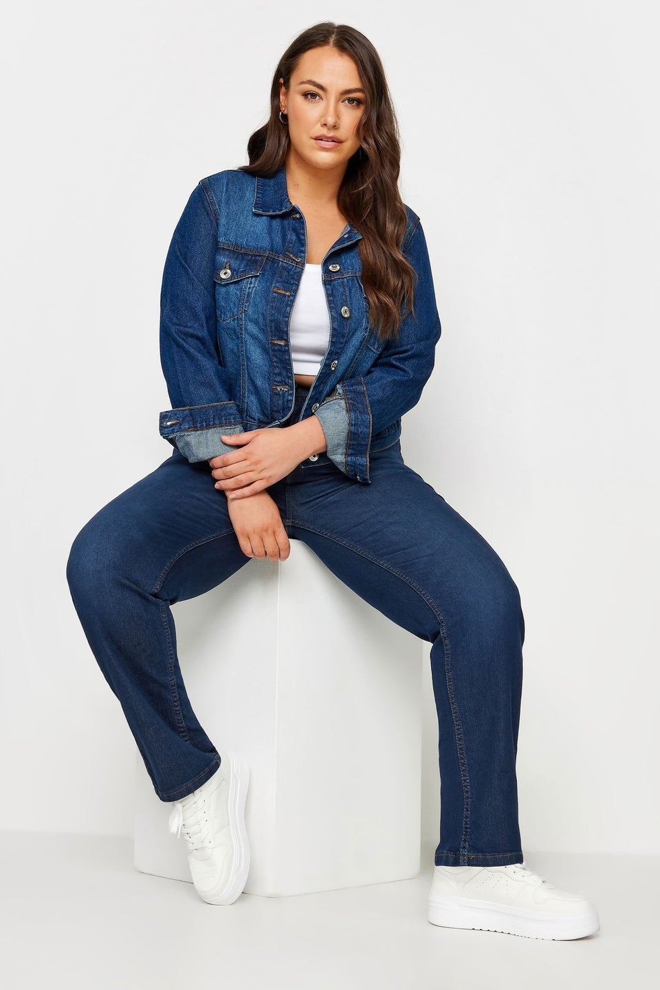 Yours Curve Indigo Blue Straight Leg Ruby Jeans