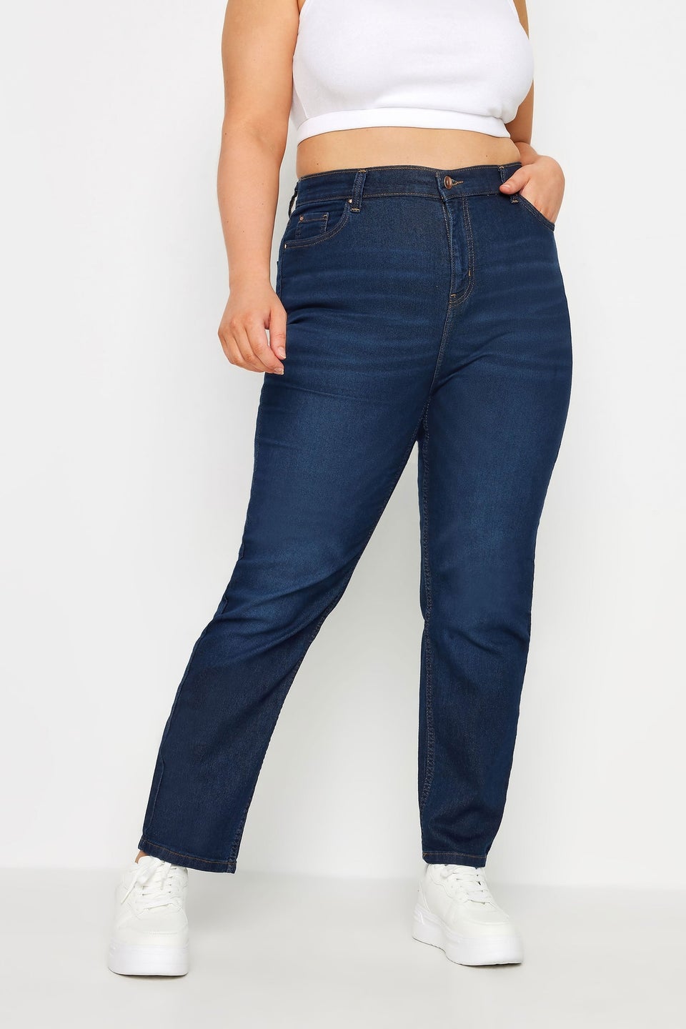 Yours Curve Indigo Blue Straight Leg Ruby Jeans