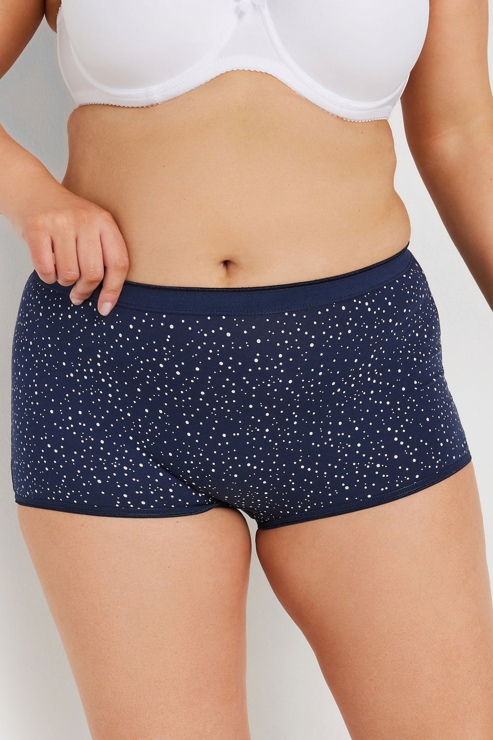 Yours Curve 5 Pack Blue Marble Print Shorts