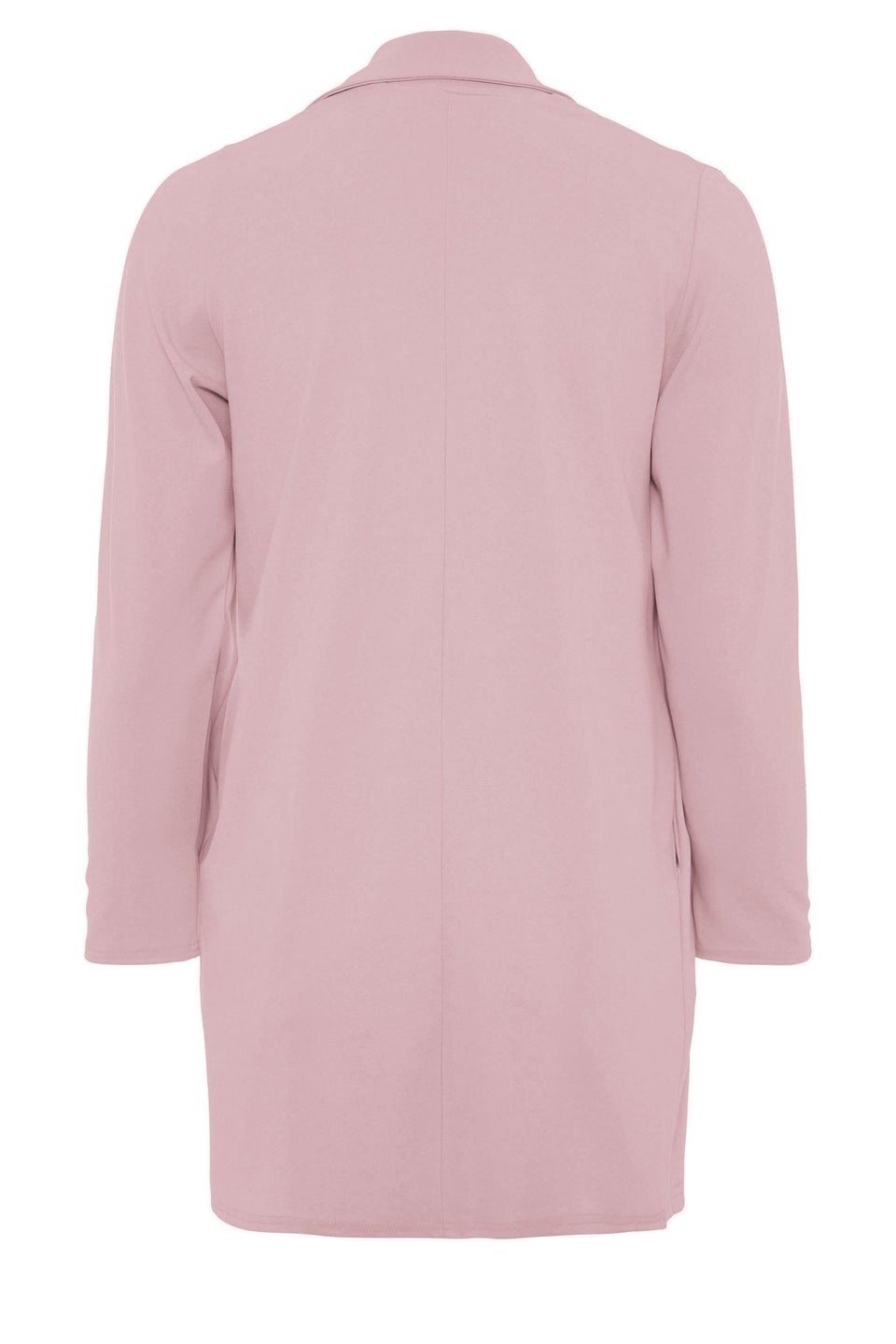 Yours Curve Dusky Pink Longline Blazer