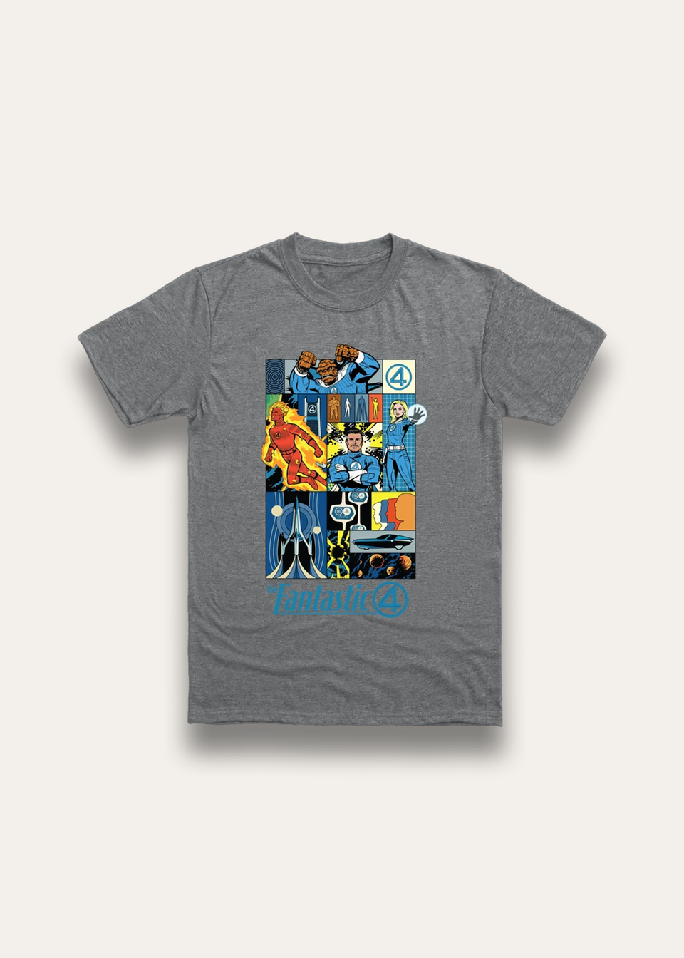 Brand Threads Fantastic Four Grey T Shirt
