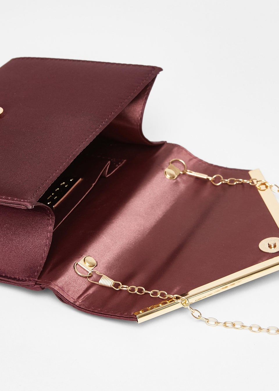 Quiz Burgundy Pleated Clutch Bag