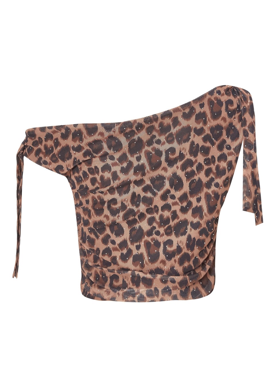 Quiz Multi Leopard Print Crop Top