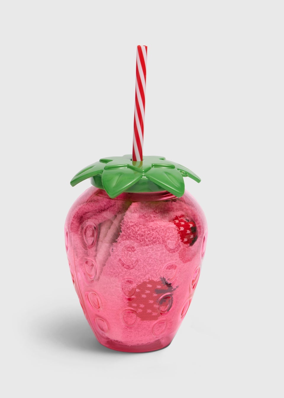 Pink Fruit Socks In 3D Strawberry