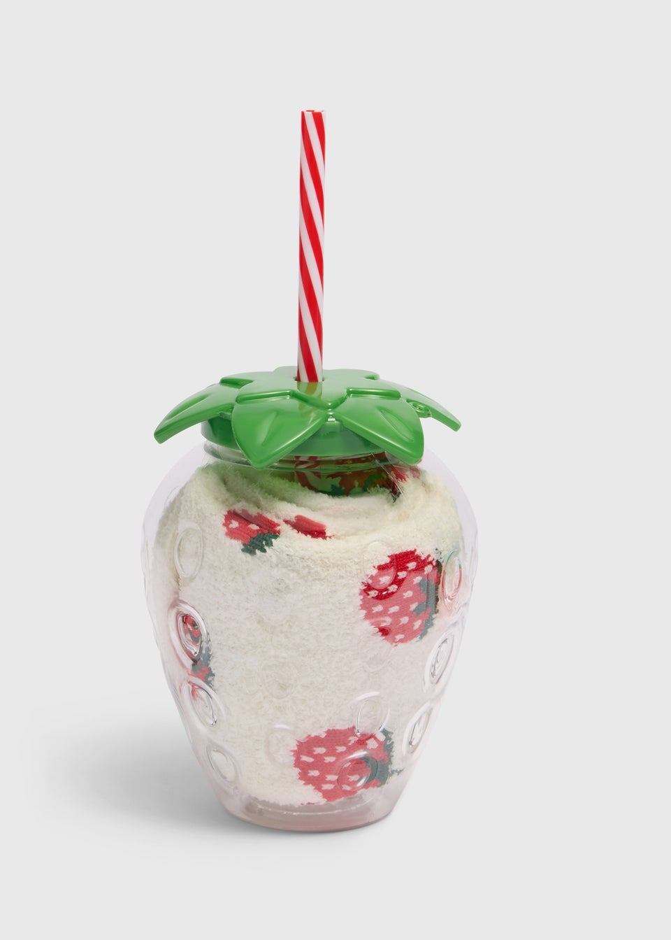 Cream Fruit Socks In 3D Strawberry