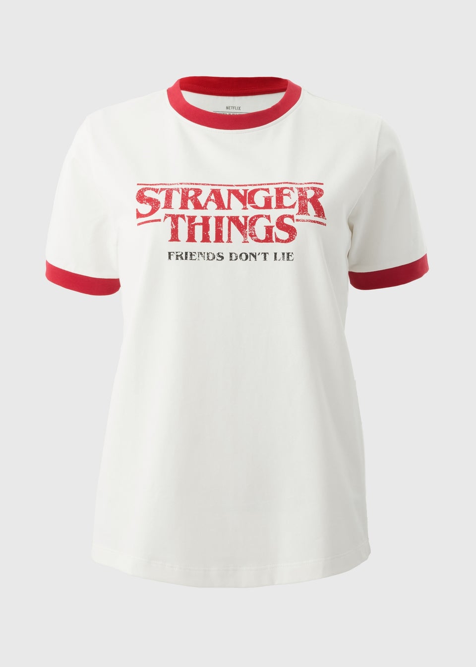 Stranger Things White Slogan T Shirt