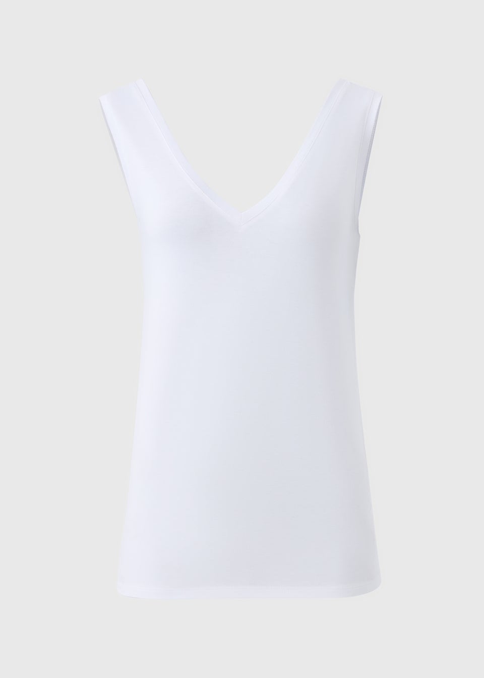 White V Neck Vest