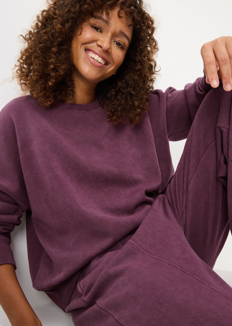 Burgundy Acid Wash Sweatshirt