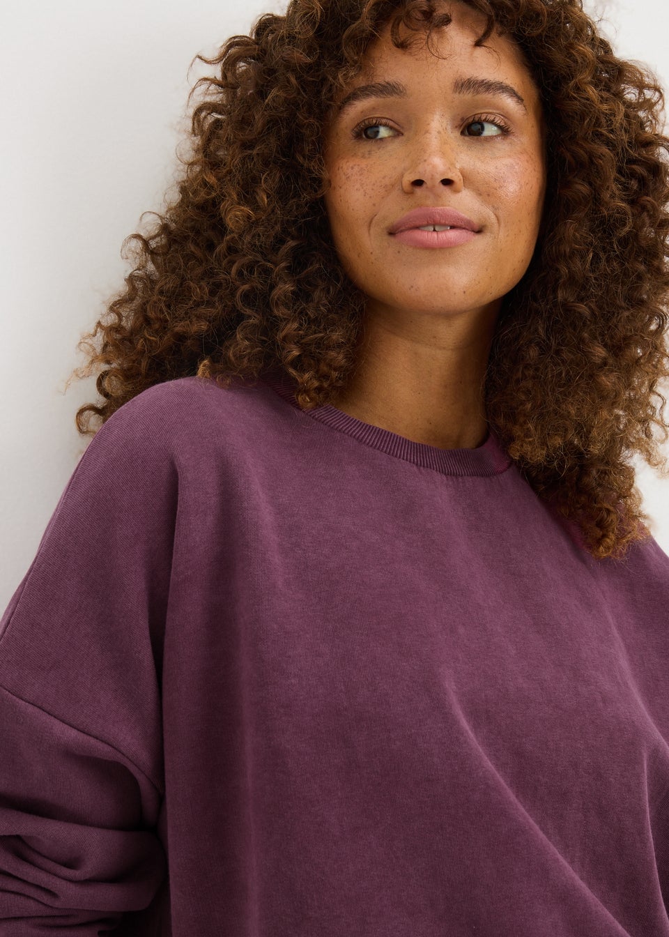 Burgundy Acid Wash Sweatshirt