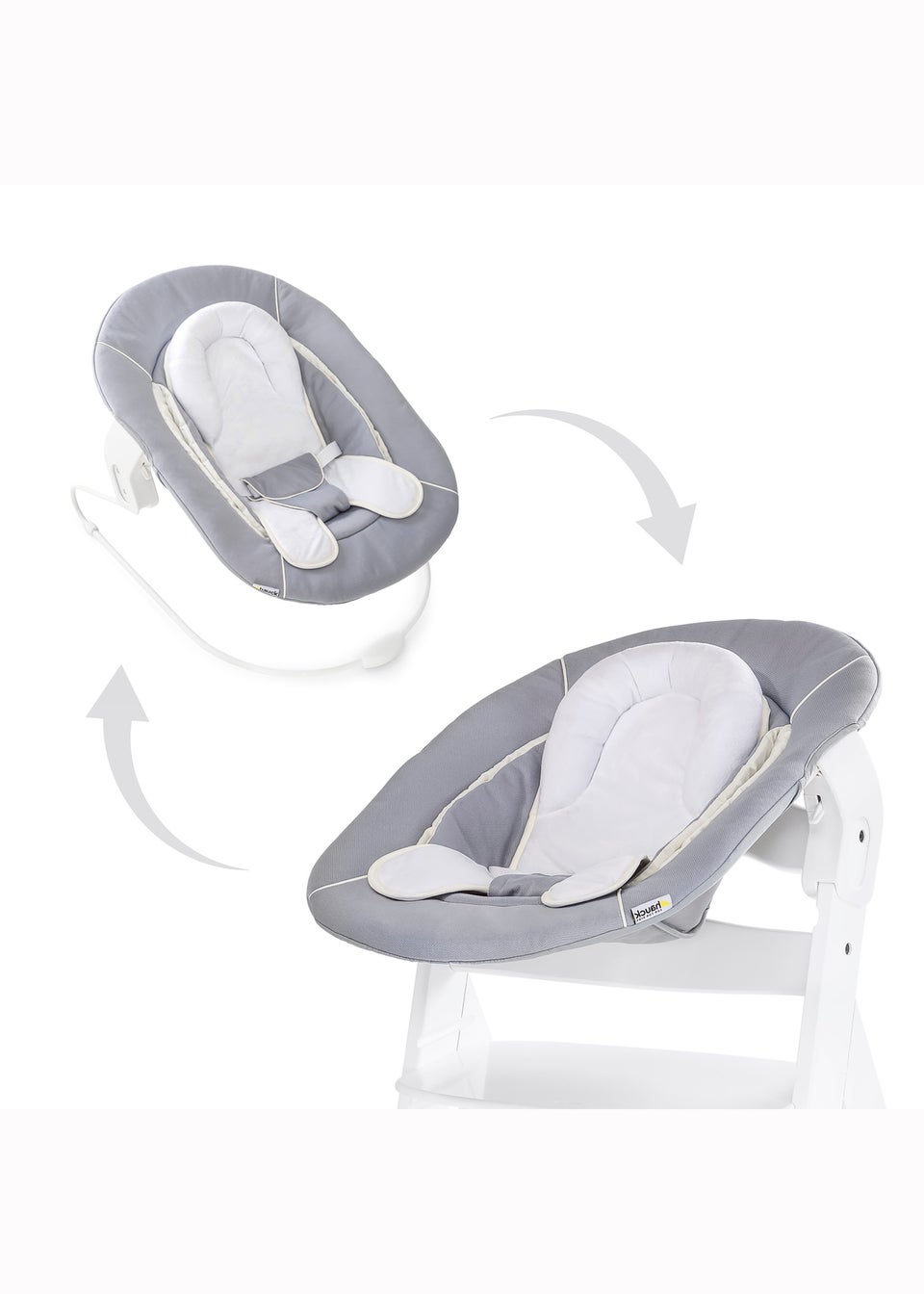 Hauck Grey Alpha Bouncer 2 in 1 Stretch