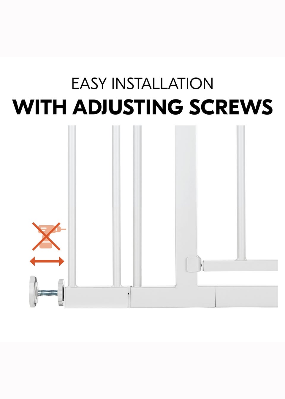 Hauck White Open N Stop​ 2 Set & 9cm Extension Bed Rails
