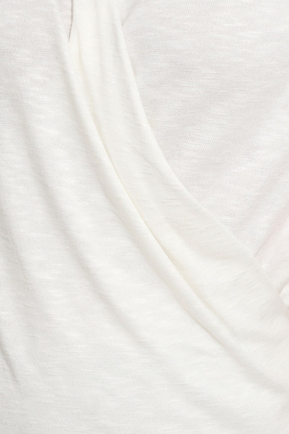 M&Co Ivory White Short Sleeve Wrap Top