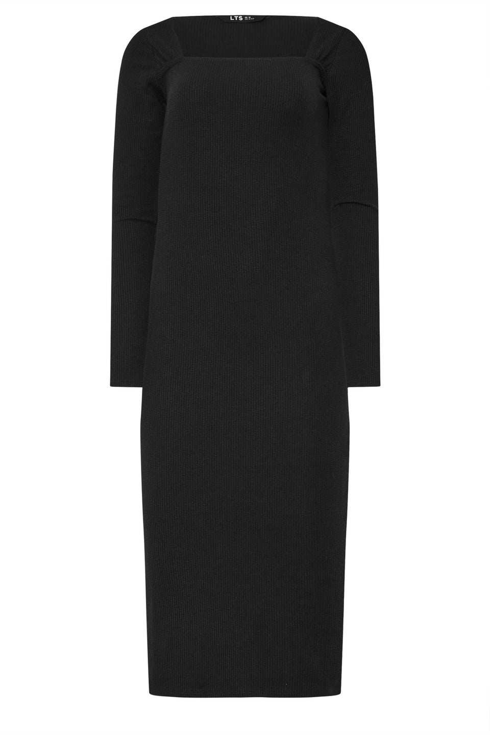 Long Tall Sally Black Square Neck Bodycon Midi Dress