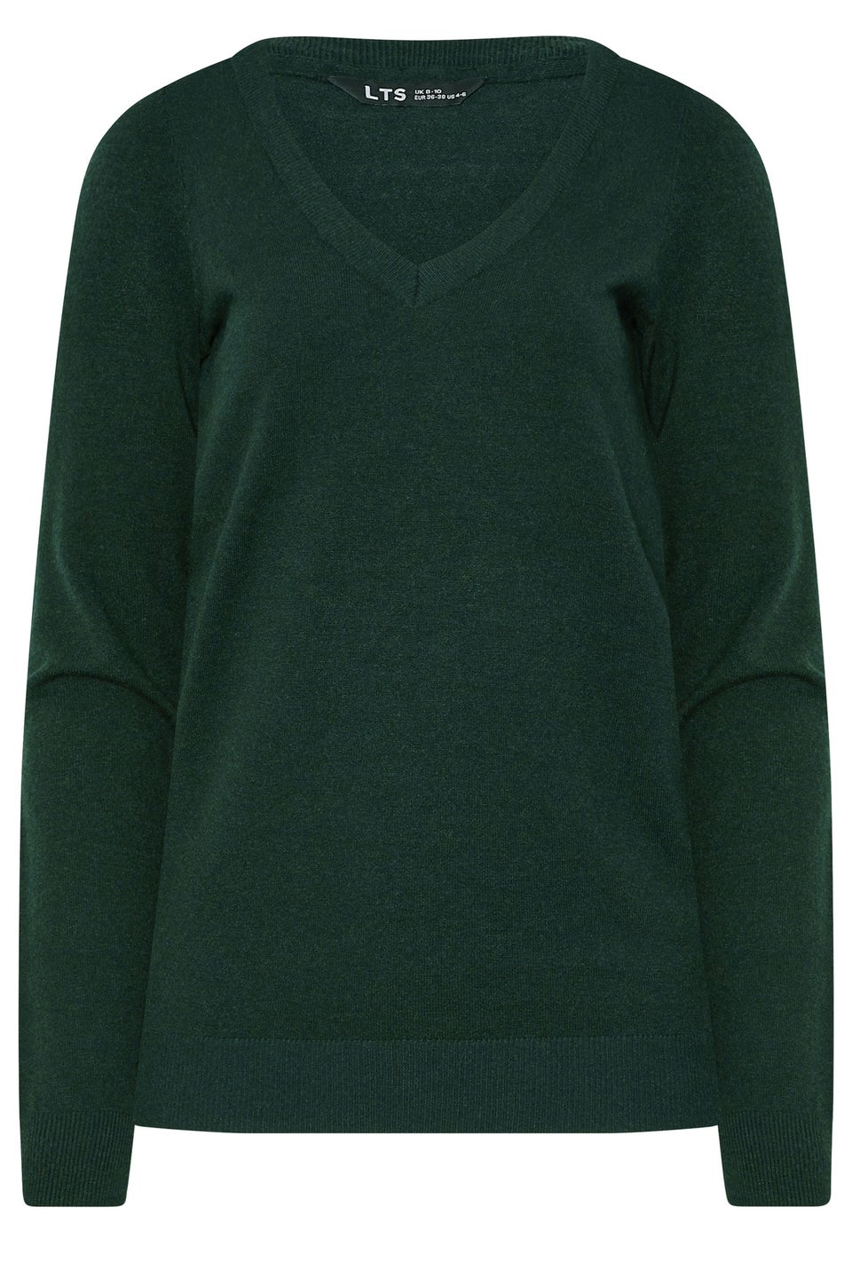 Long Tall Sally Dark Green Knit V-Neck Jumper