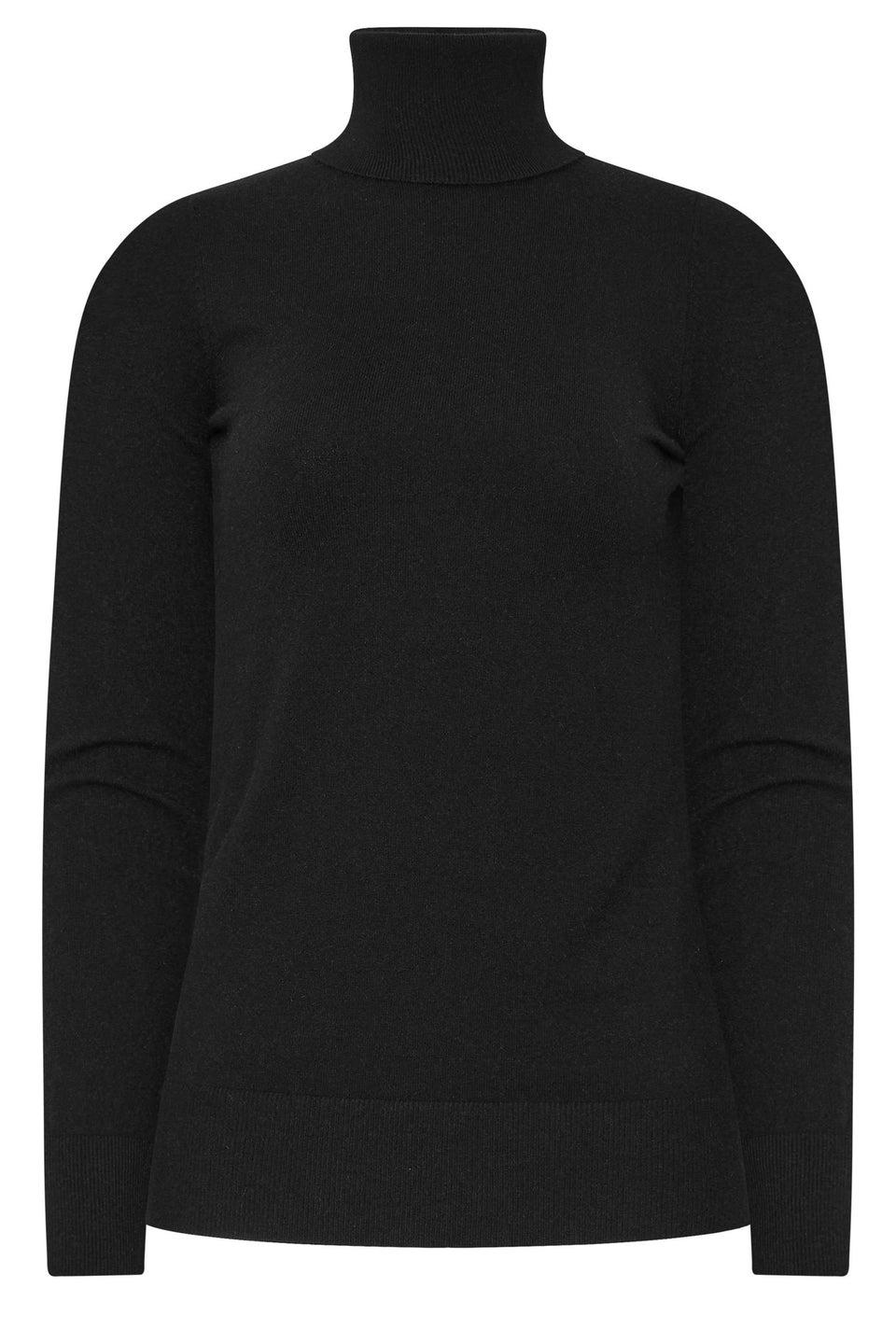 Long Tall Sally Black Knitted Roll Neck Jumper