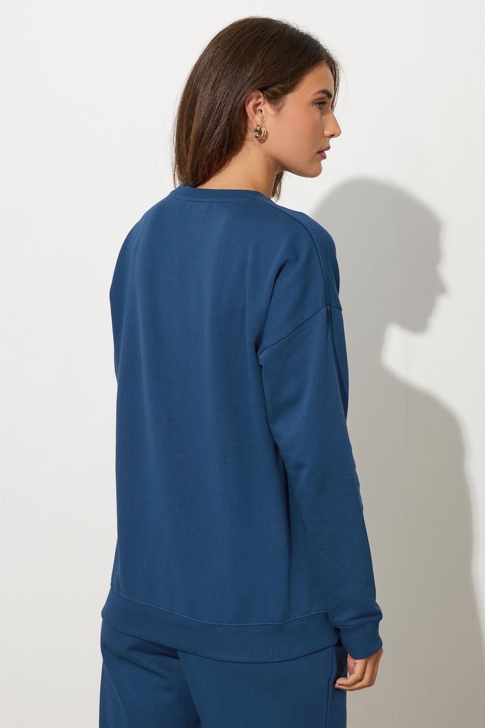 Long Tall Sally Dark Blue Crew Neck Sweatshirt