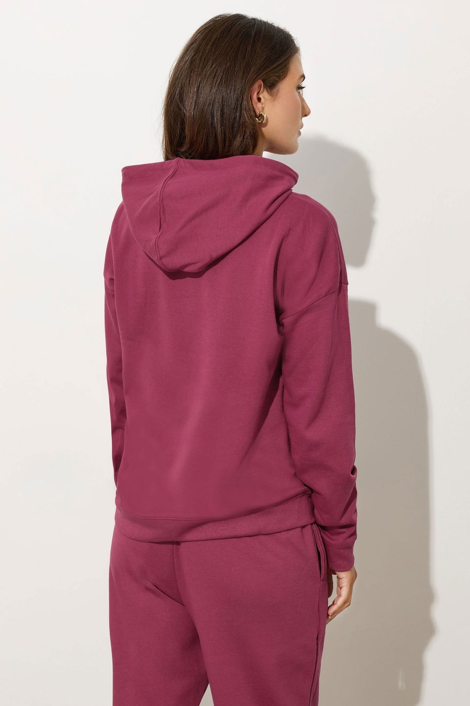 Long Tall Sally Dark Pink Drawstring Hoodie