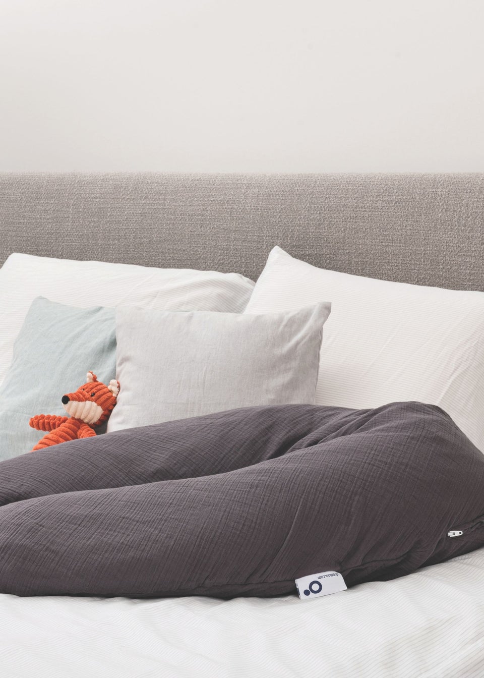 Babymoov Doomoo Grey Muslin maternity pillow Comfy Big