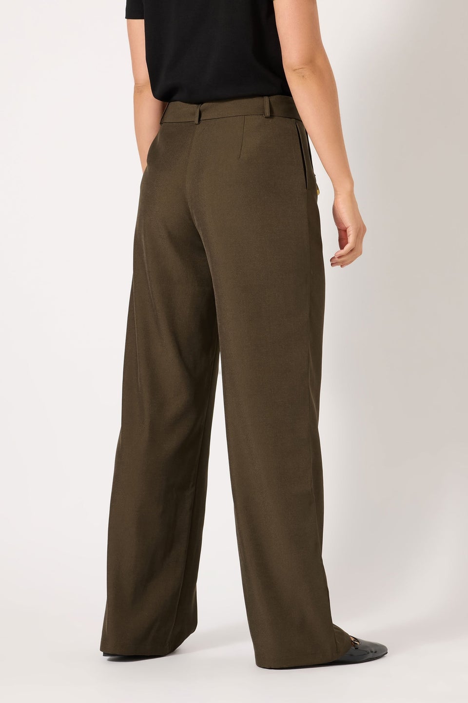 Long Tall Sally Chocolate Brown Wide Leg Belted Trousers