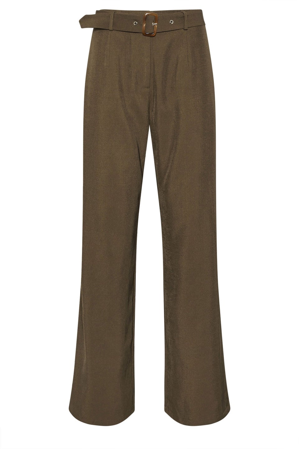 Long Tall Sally Chocolate Brown Wide Leg Belted Trousers