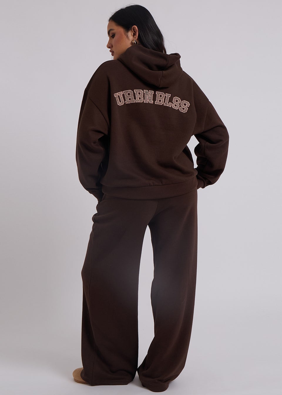 Urban Bliss Brown Oversized Hoodie