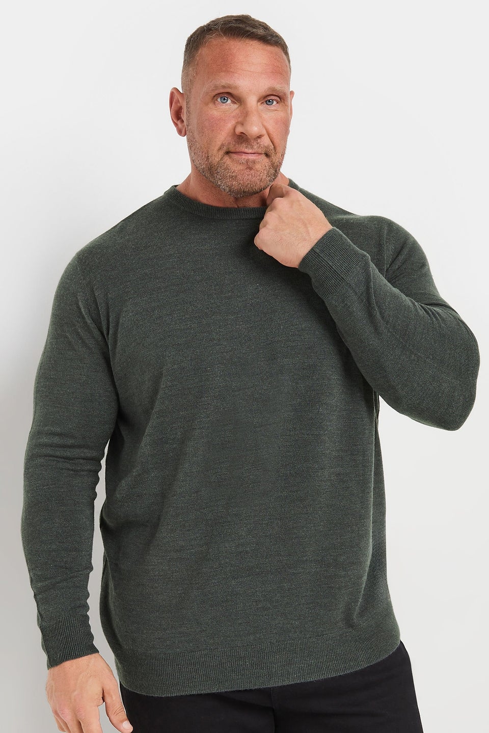 BadRhino Grey Crew Neck Jumper