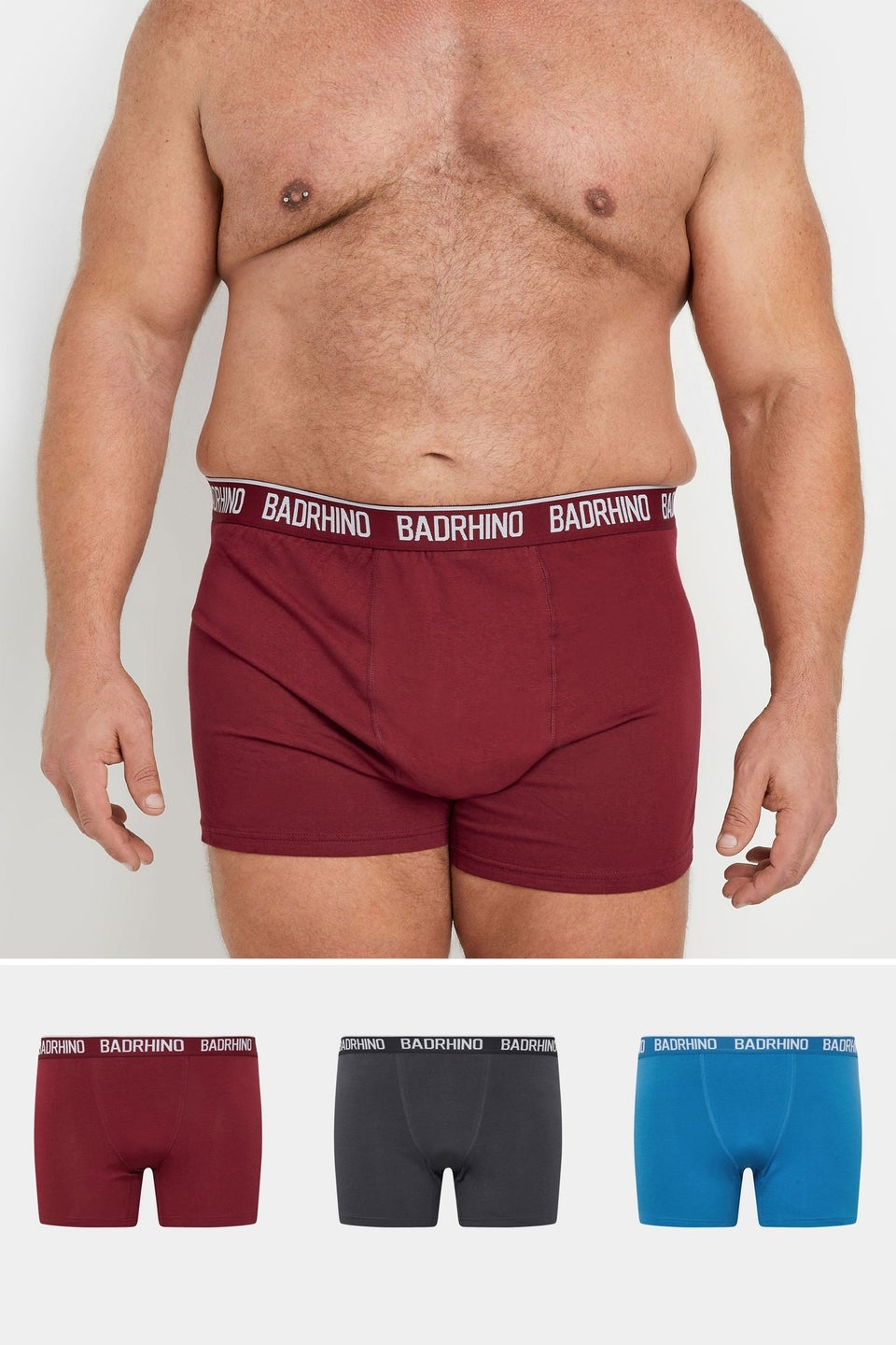 BadRhino 3 Pack Red & Blue Boxers